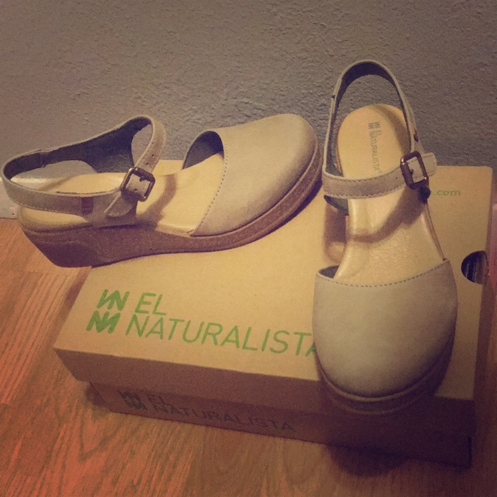 El Naturalista Cork Wedge Sandals- Lotta type